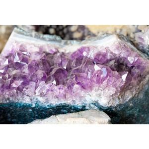 Natural Amethyst Cluster, Grade A Bolivian Quartz Unique Crystal Geode.